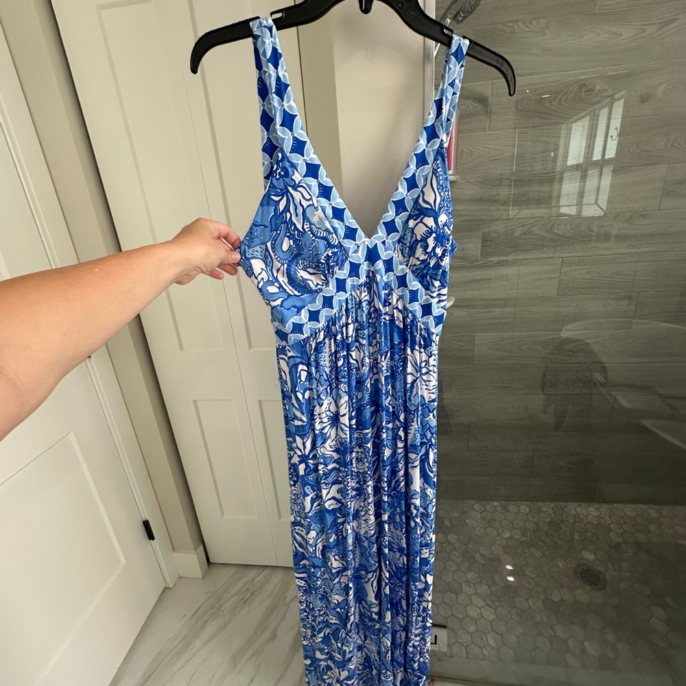 Lilly Pulitzer Blue Floral Dress